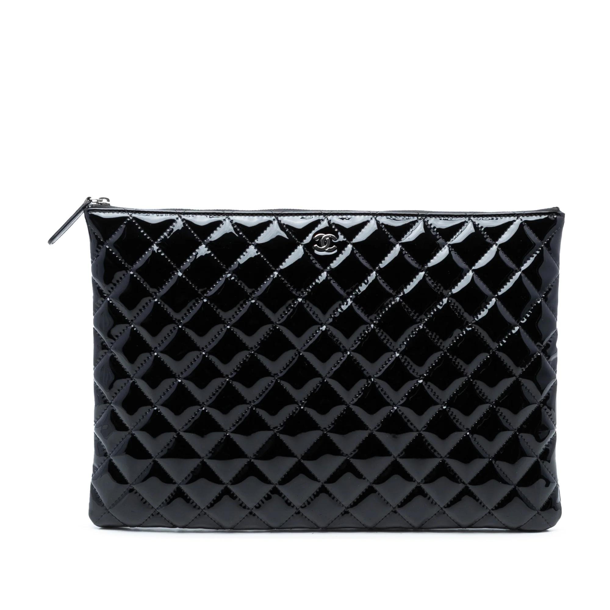 Leather clutch bag