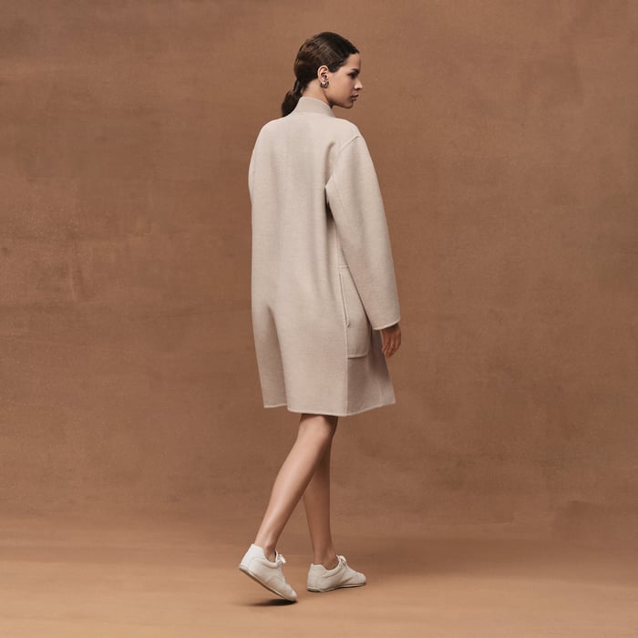 Beige Naturel Cardigan Coat