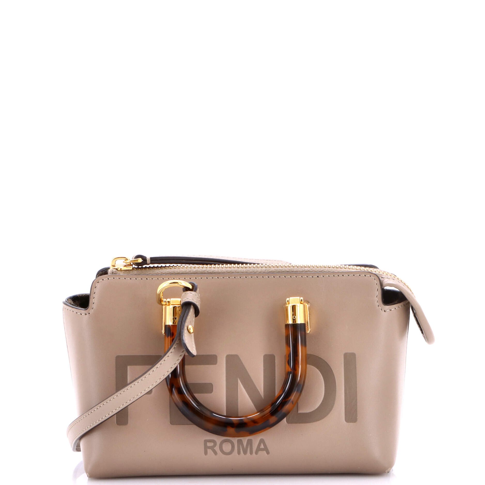 Logo By The Way Top Handle Bag Embossed Leather Mini