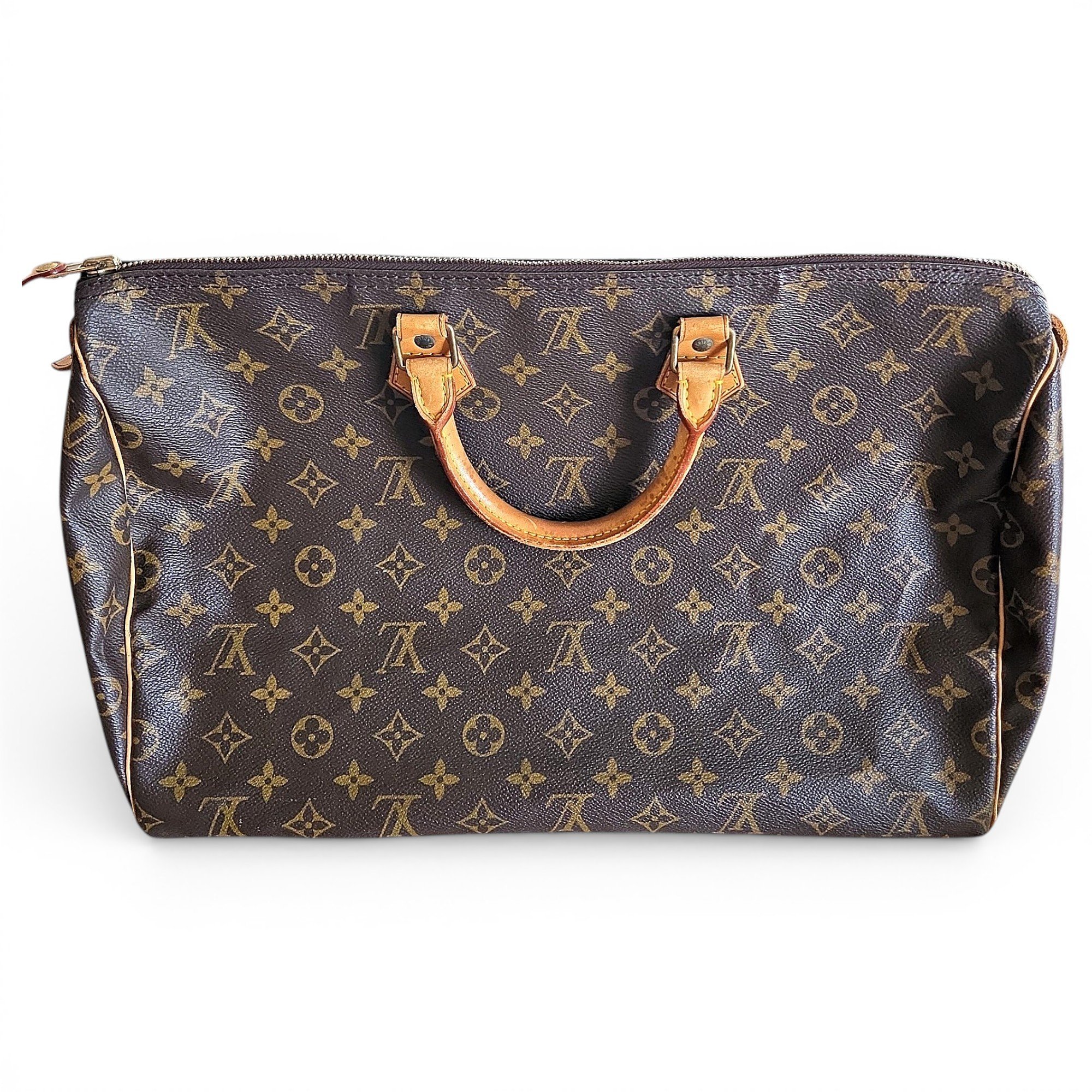 Keepall patent leather travel bag
