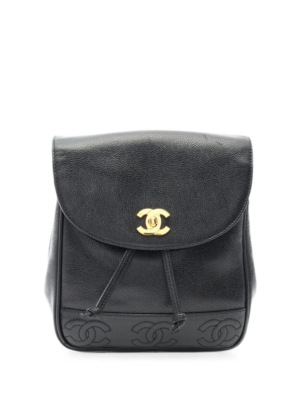 1994-1996 Triple Coco Caviar leather backpack