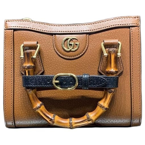 Diana Bamboo leather handbag
