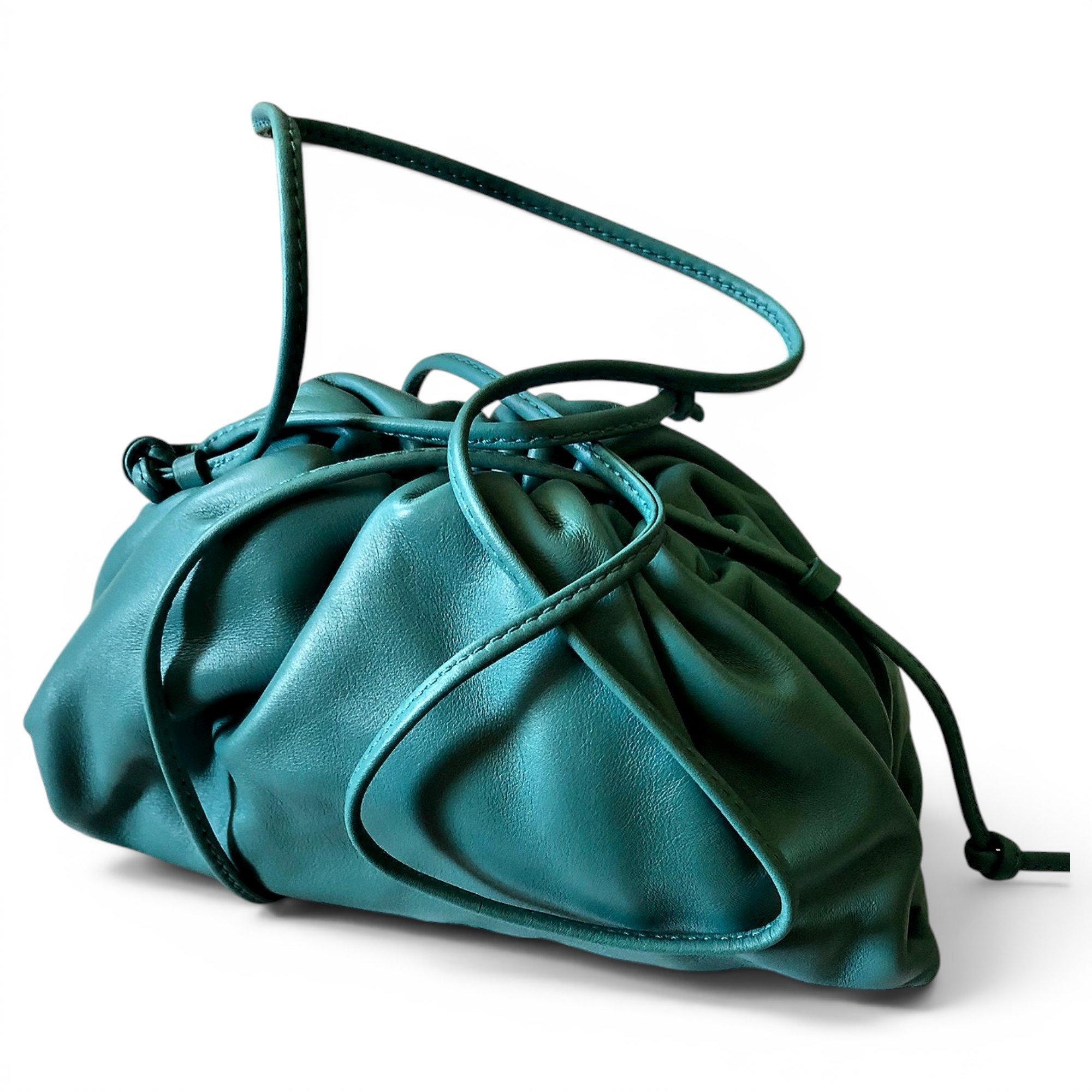 Pouch leather crossbody bag