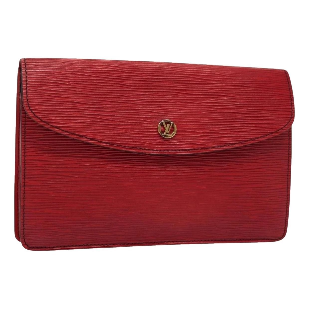 Leather clutch bag