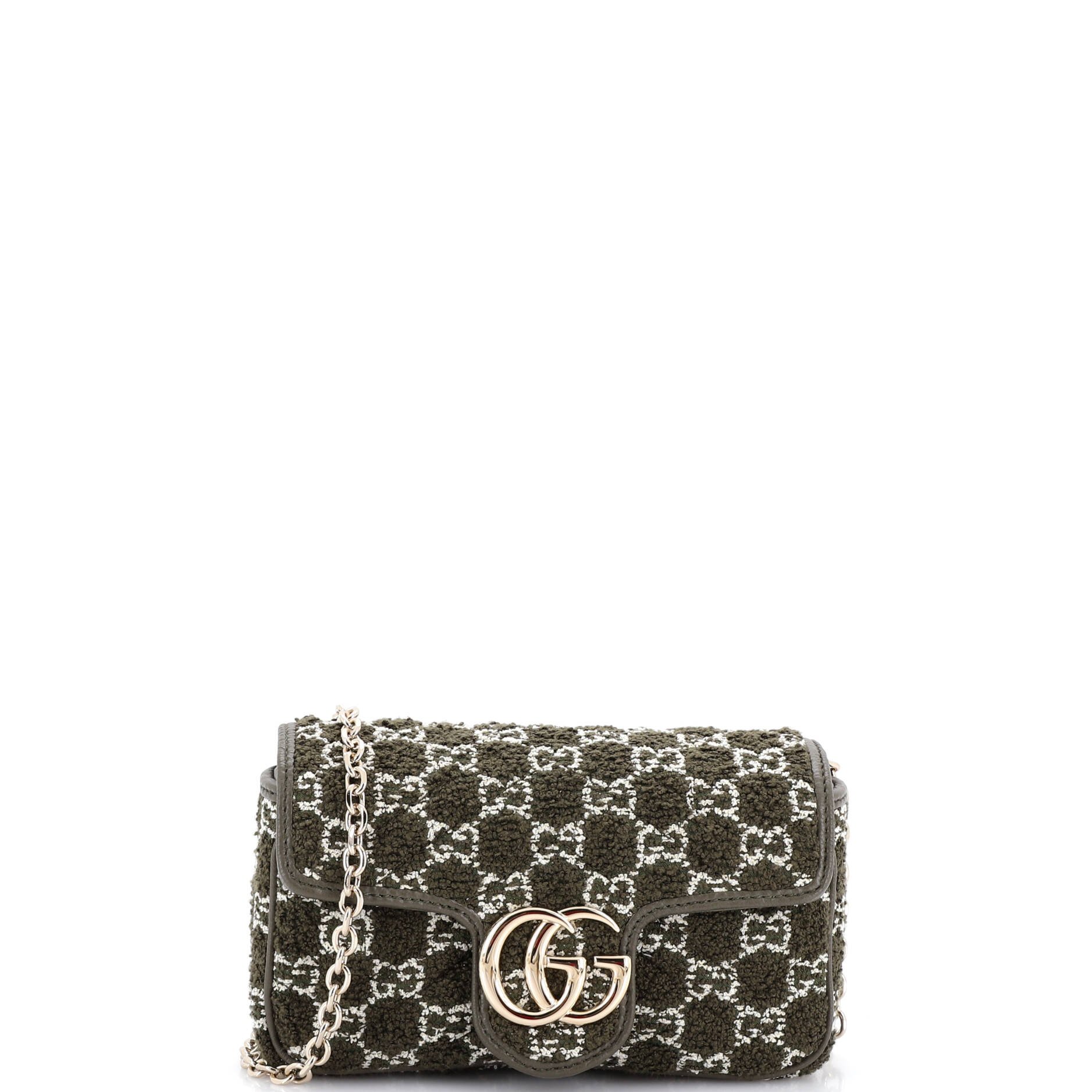 GG Marmont Flap Bag Matelasse GG Boucle Tweed Mini