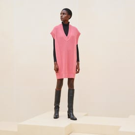 Sleeveless cashmere dress