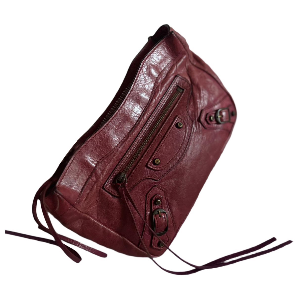 Envelop leather clutch bag