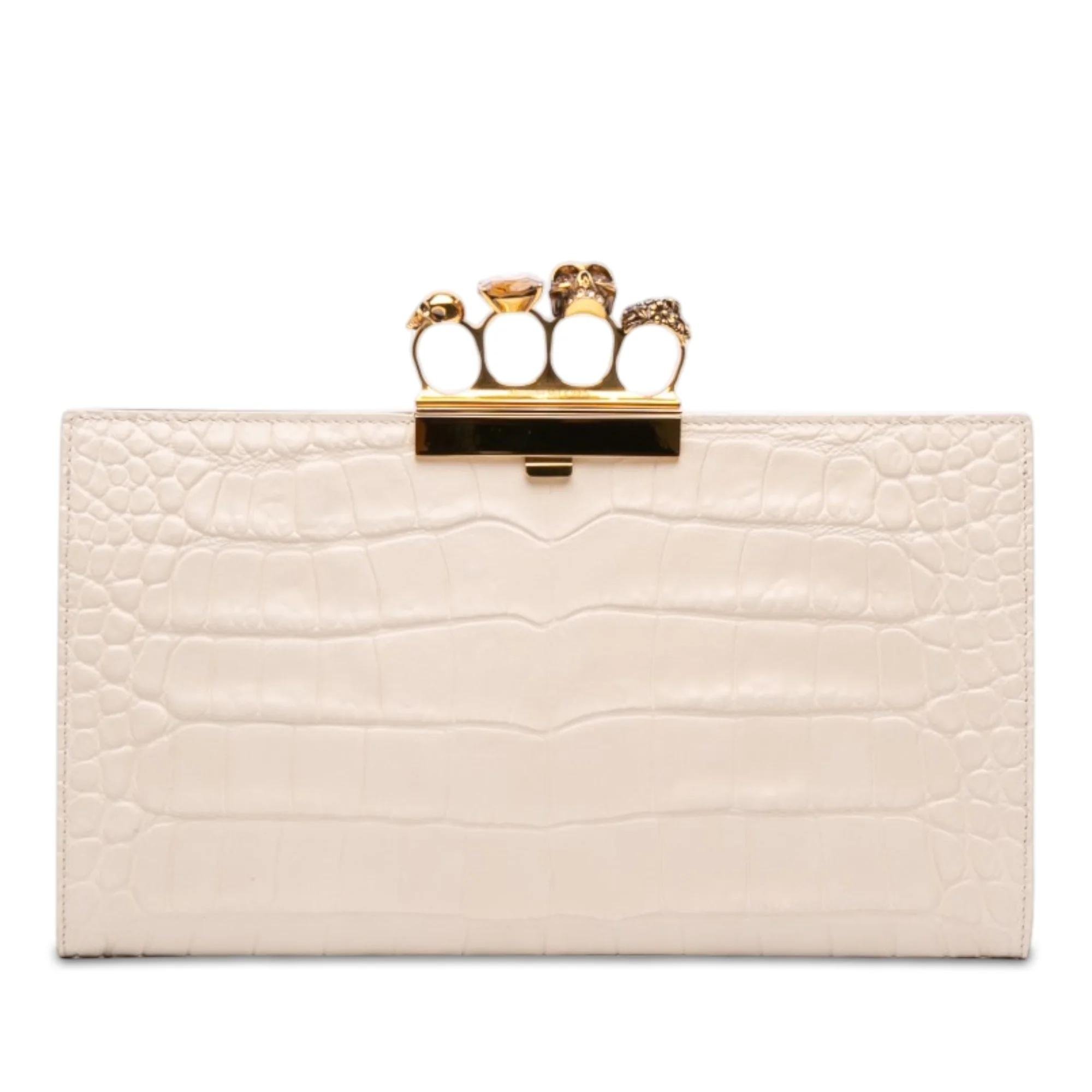 Knuckle pony-style calfskin handbag
