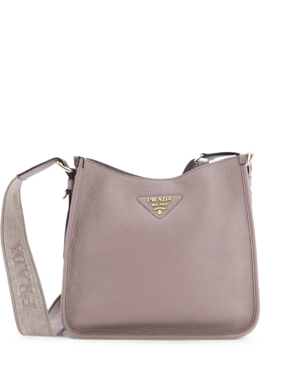 Logo Strap Leather Medium hobo bag