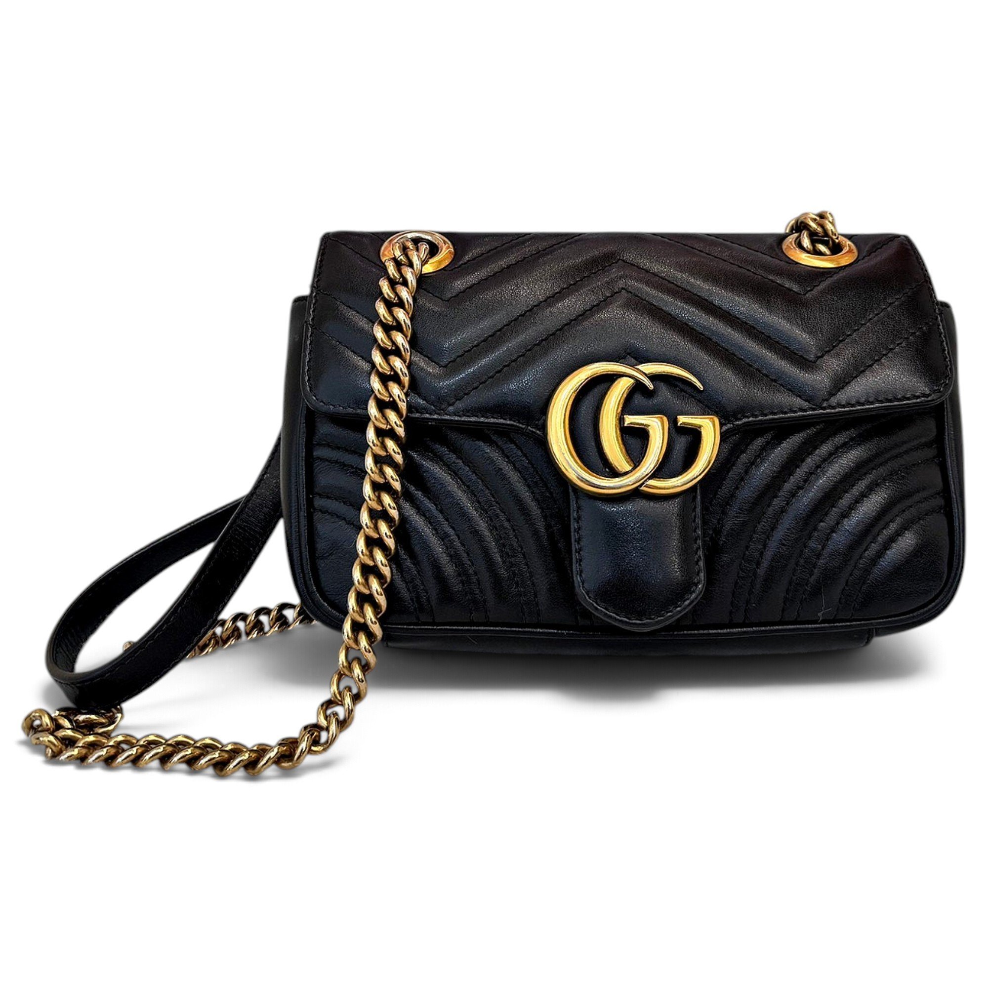 GG Marmont Flap leather crossbody bag