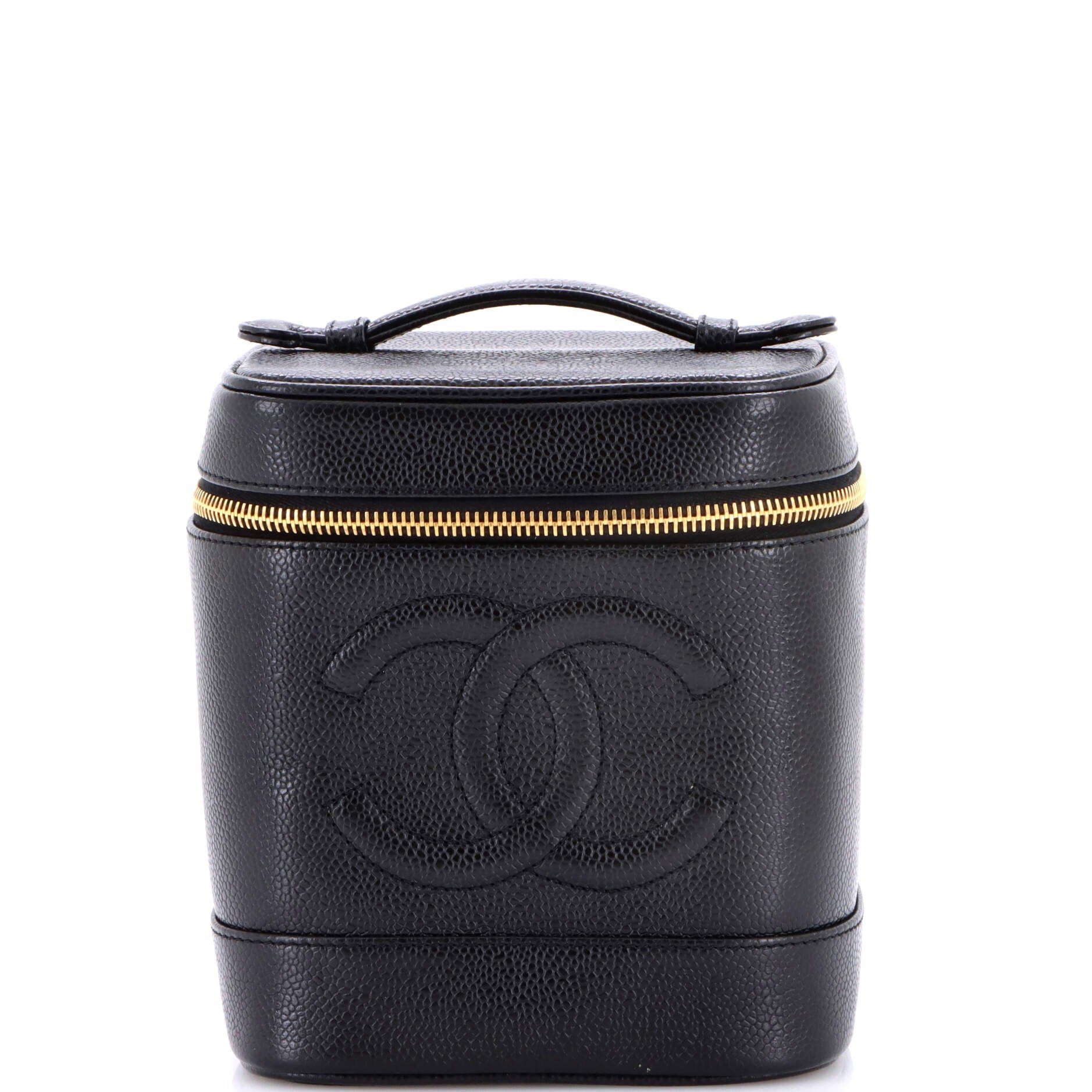 Vintage Timeless Cosmetic Case Caviar Tall