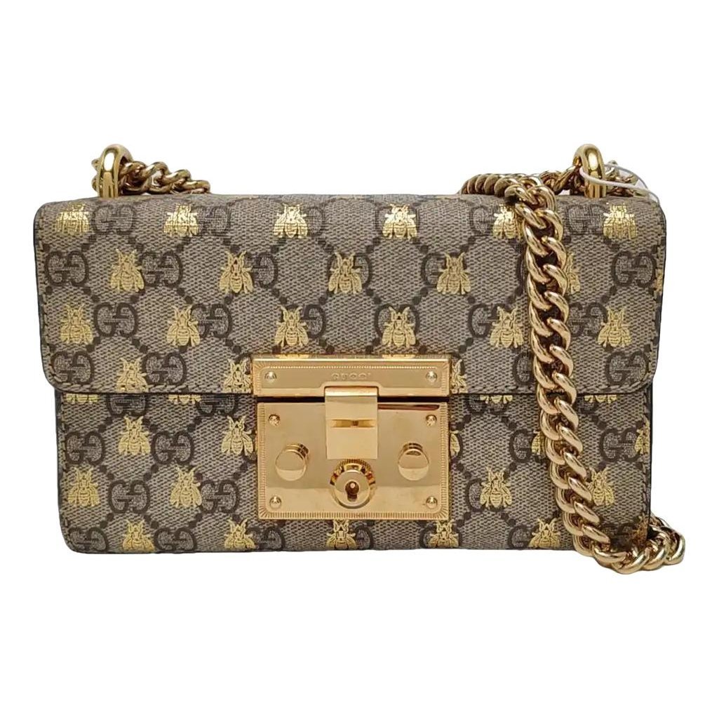 Padlock leather handbag