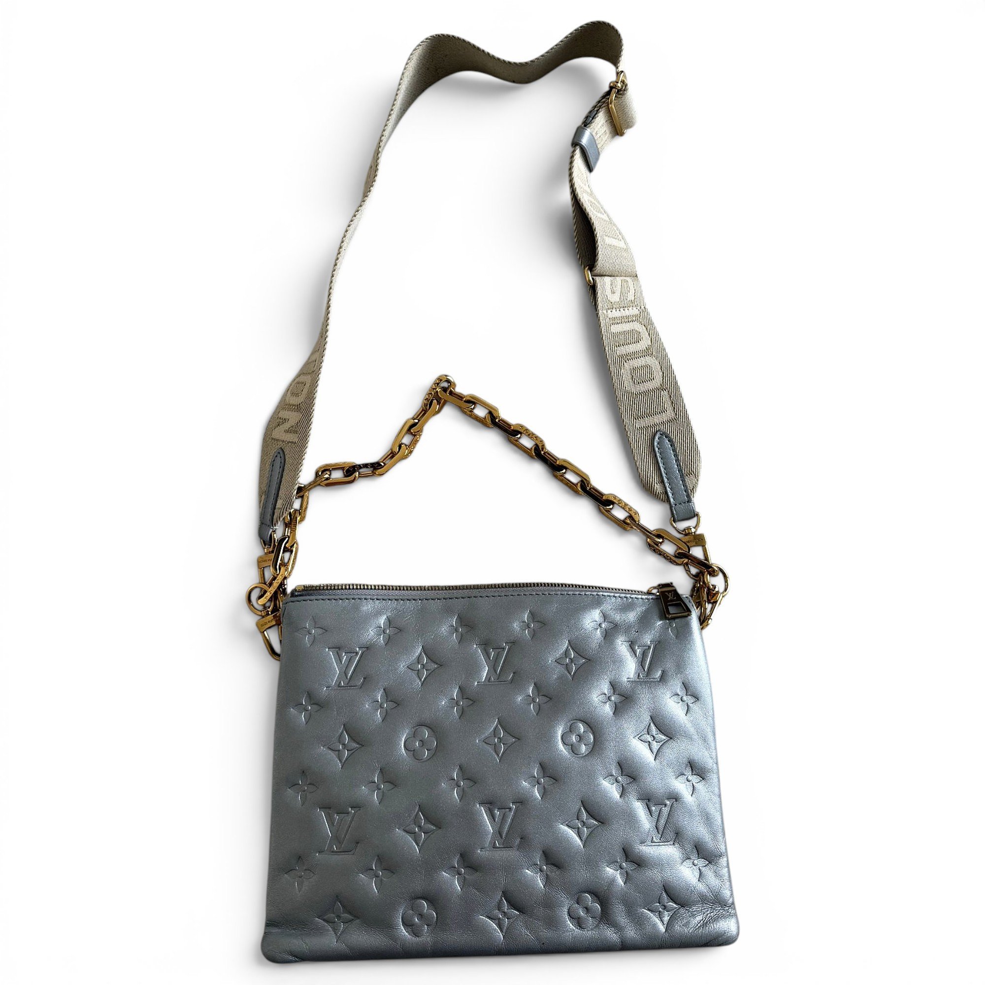 Coussin leather crossbody bag