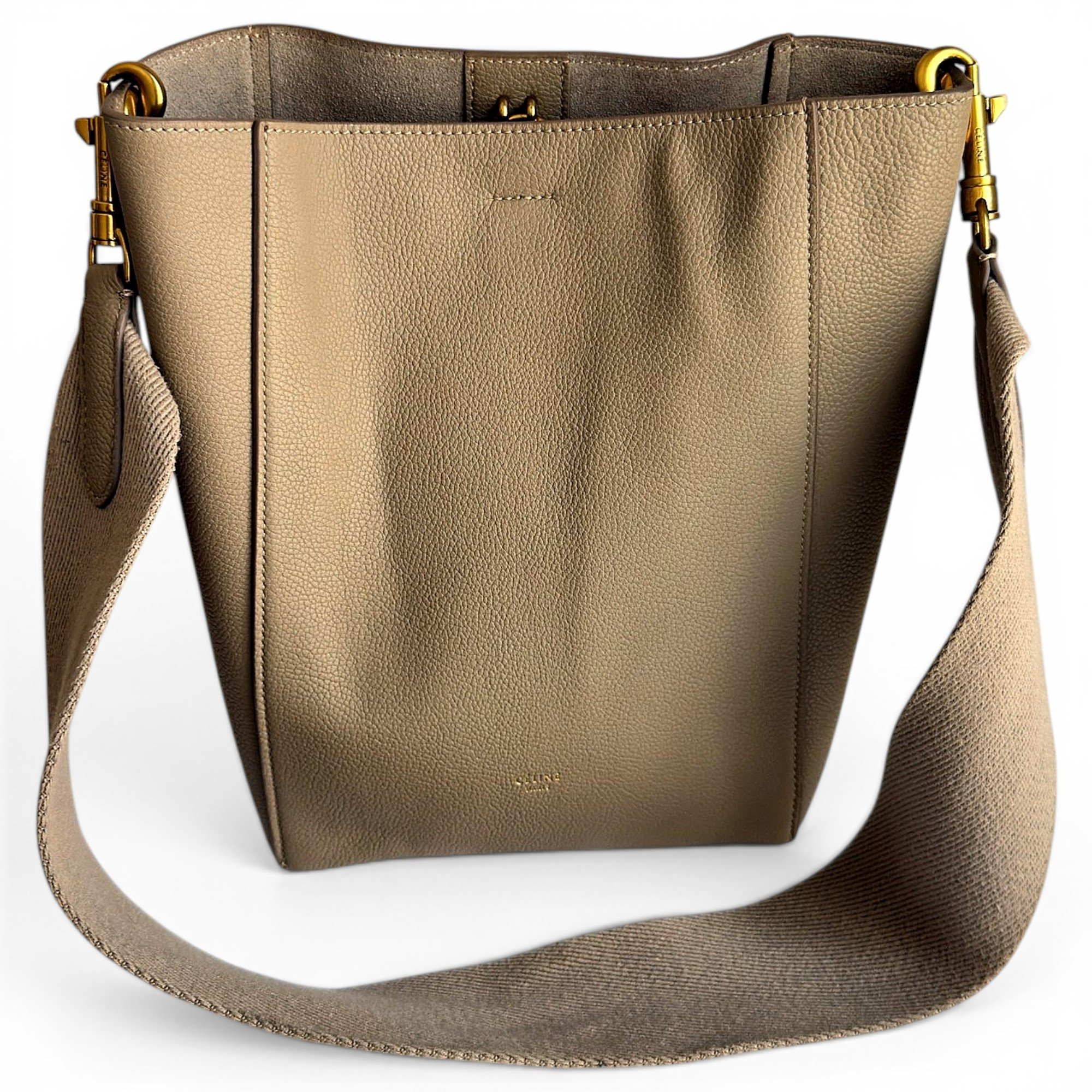 Seau Sangle leather handbag