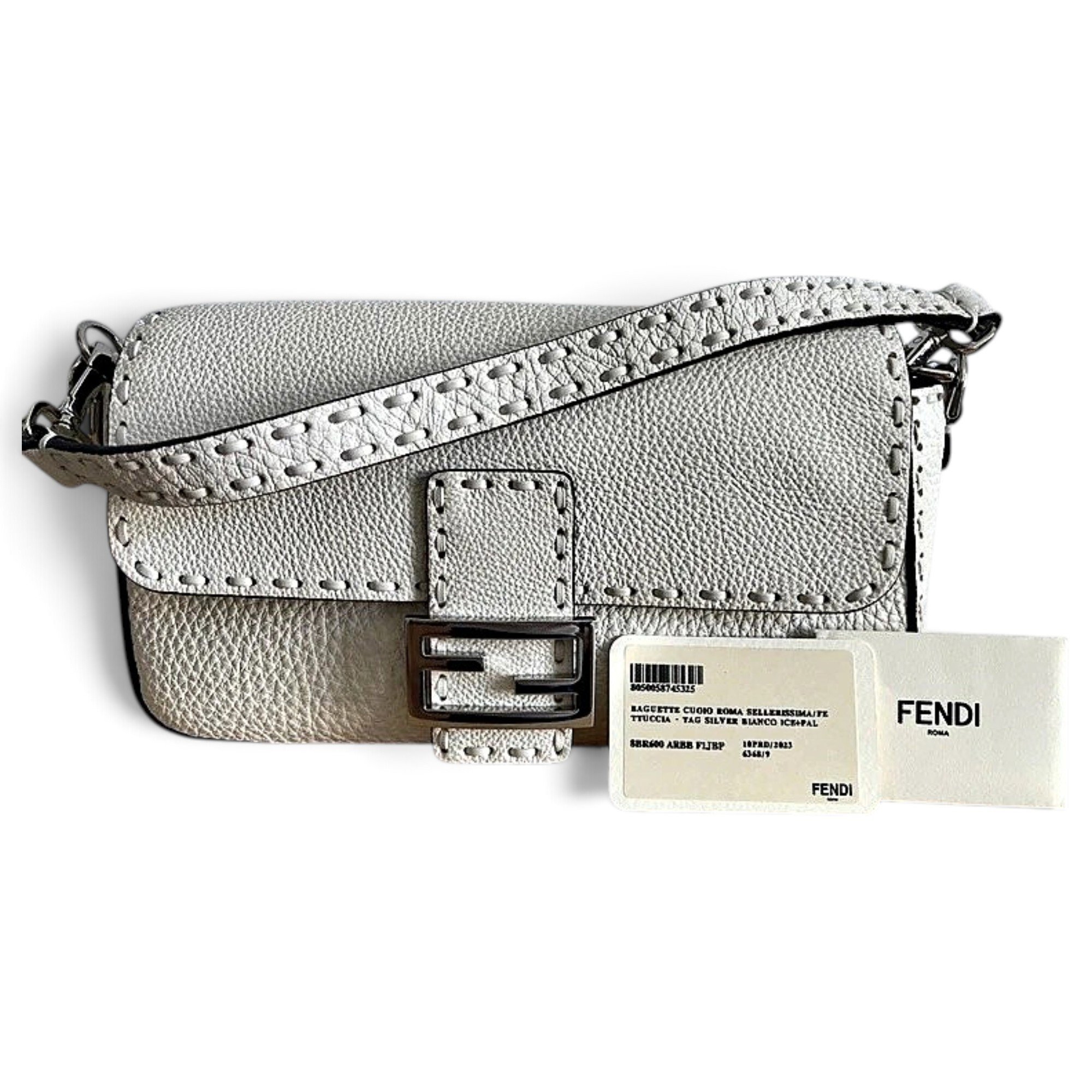 Baguette leather handbag