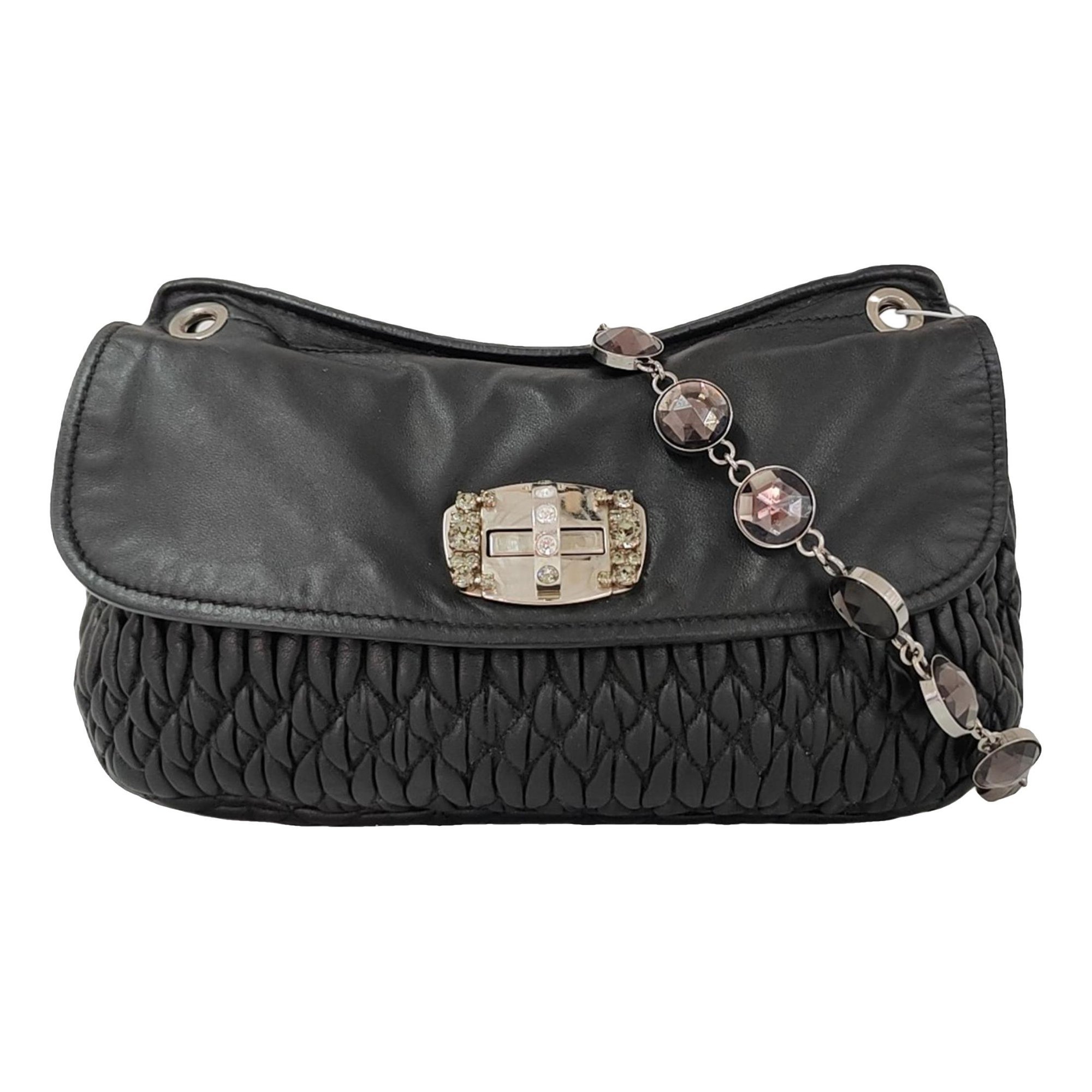 Miu Miu Miu Crystal leather crossbody bag