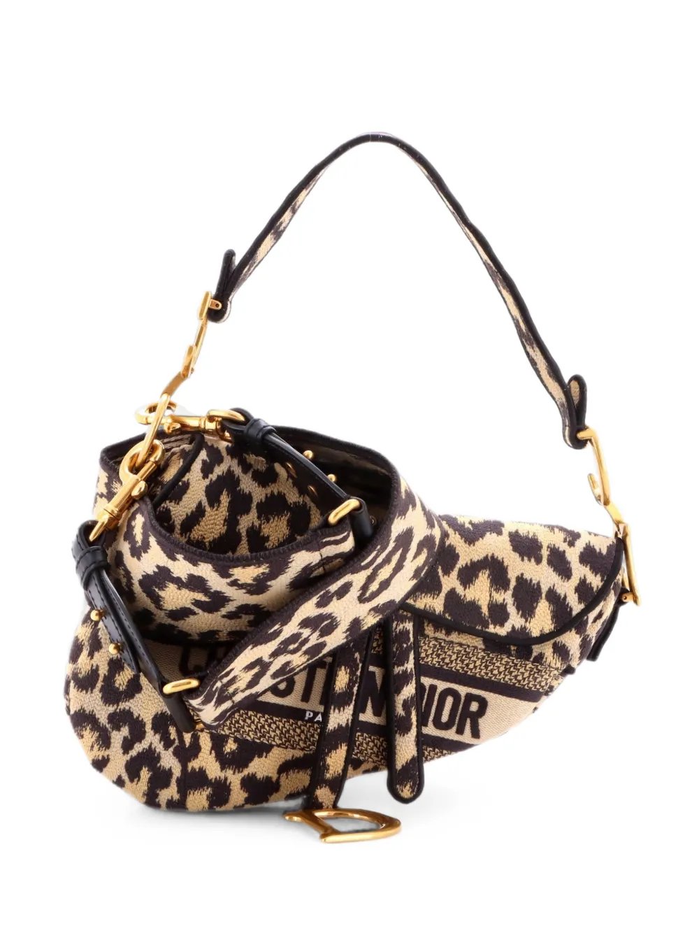 Dior Saddle Handbag Mizza Embroidered Canvas Medium satchel