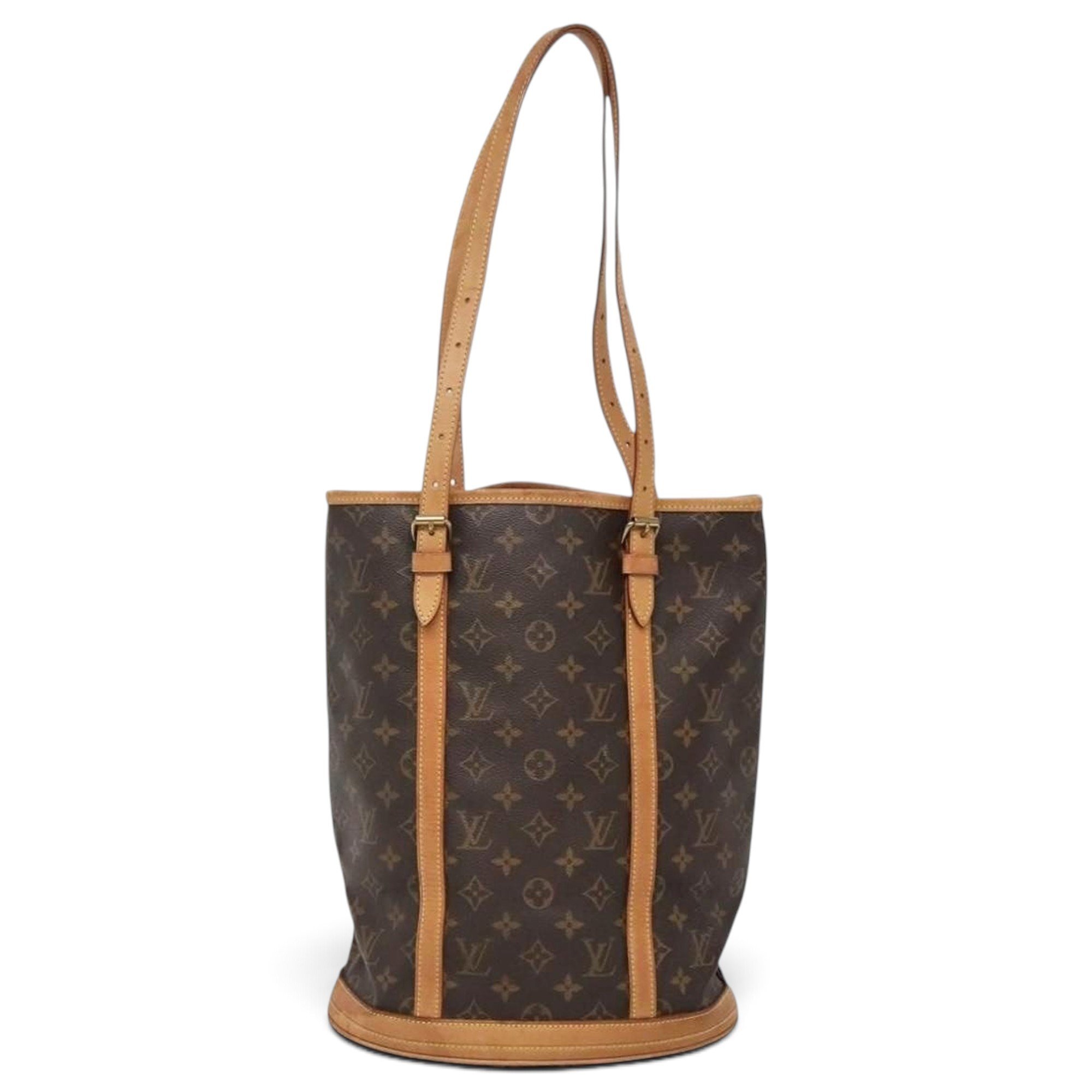 Bucket leather handbag