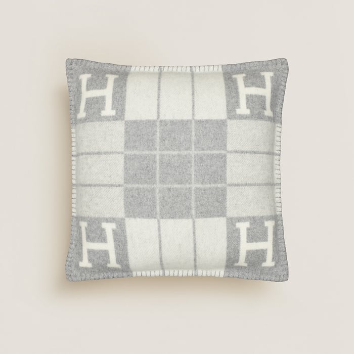 Écru Gris Clair Avalon III Pillow, Small Model