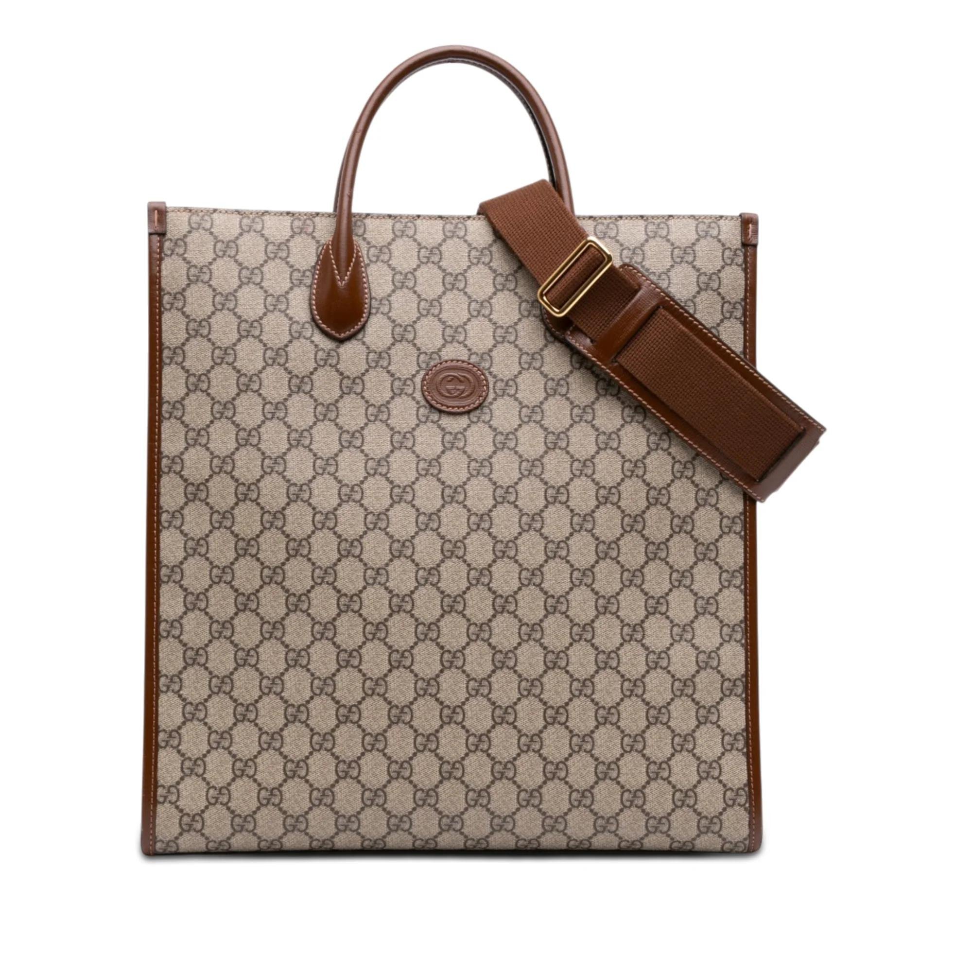 Interlocking leather satchel