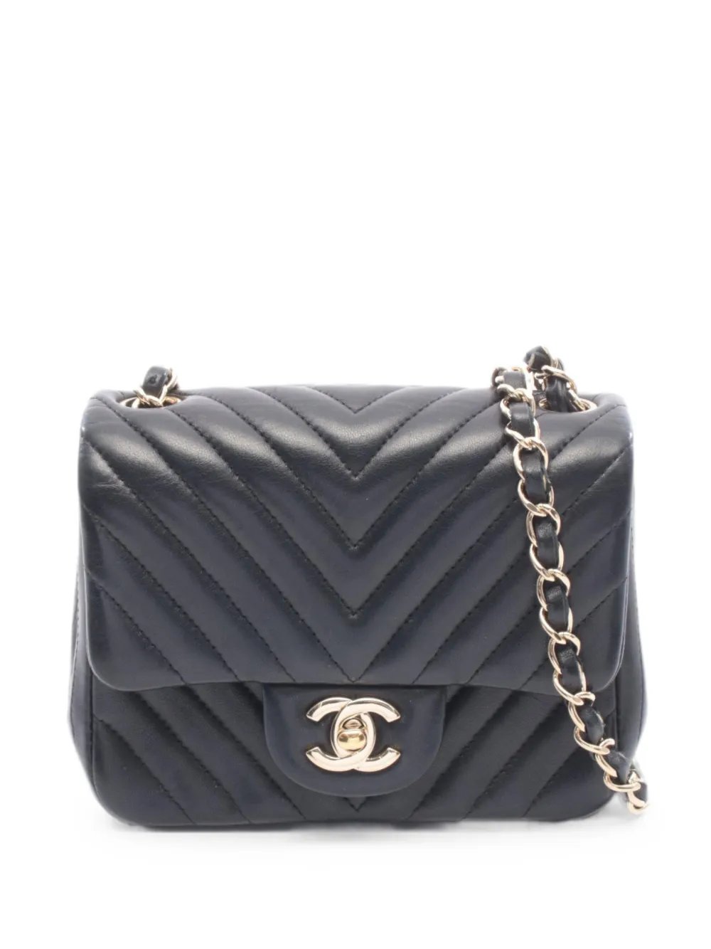 2017-2018  Chevron V-stitch chain shoulder bag