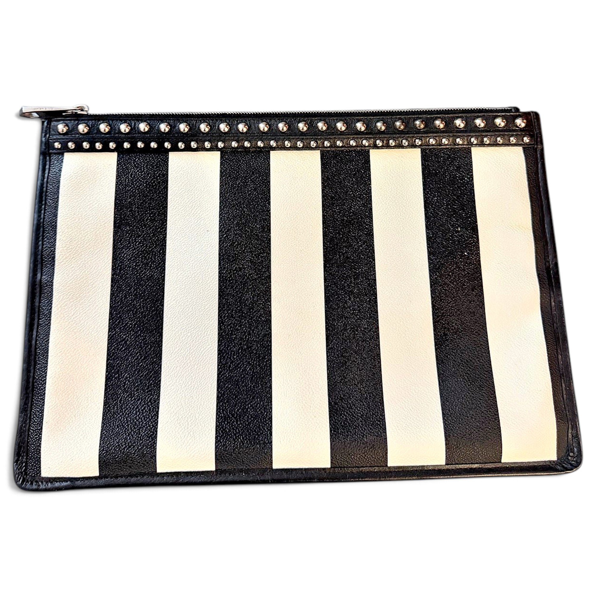 Leather clutch bag