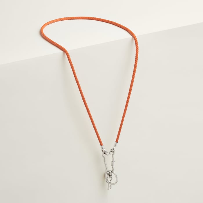 Orange Cle Cheval Snap Hook Necklace