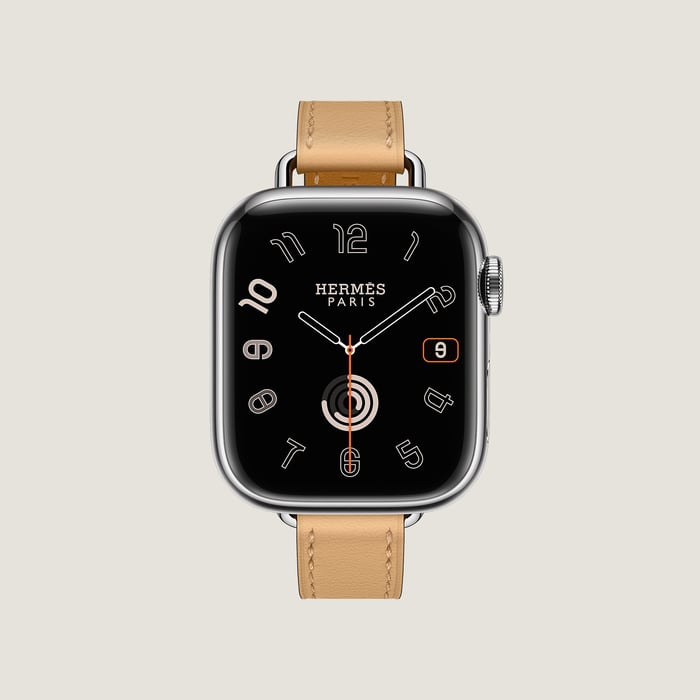 Naturel Sable Band Apple Watch Hermès Single Tour 41 MM Attelage