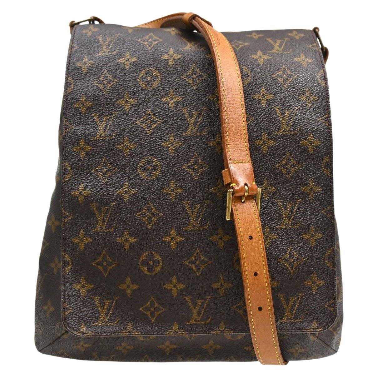Musette cloth handbag