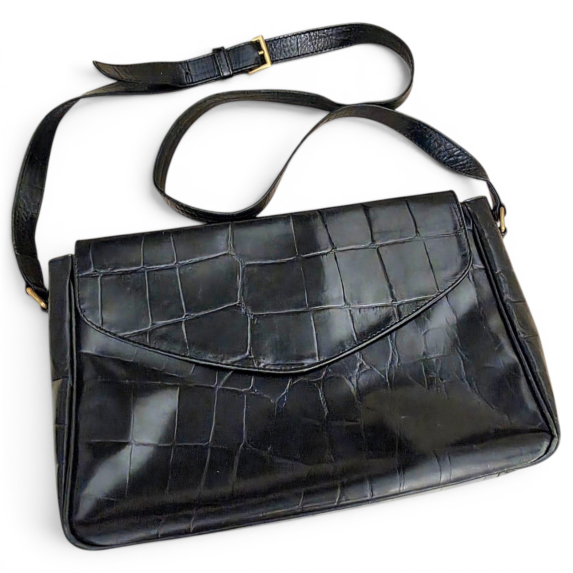 Leather clutch bag