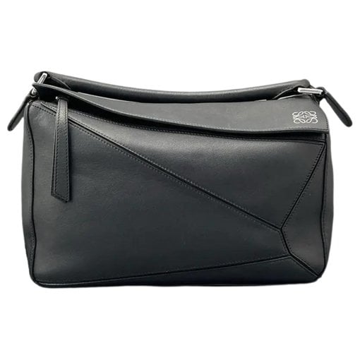 Puzzle leather handbag