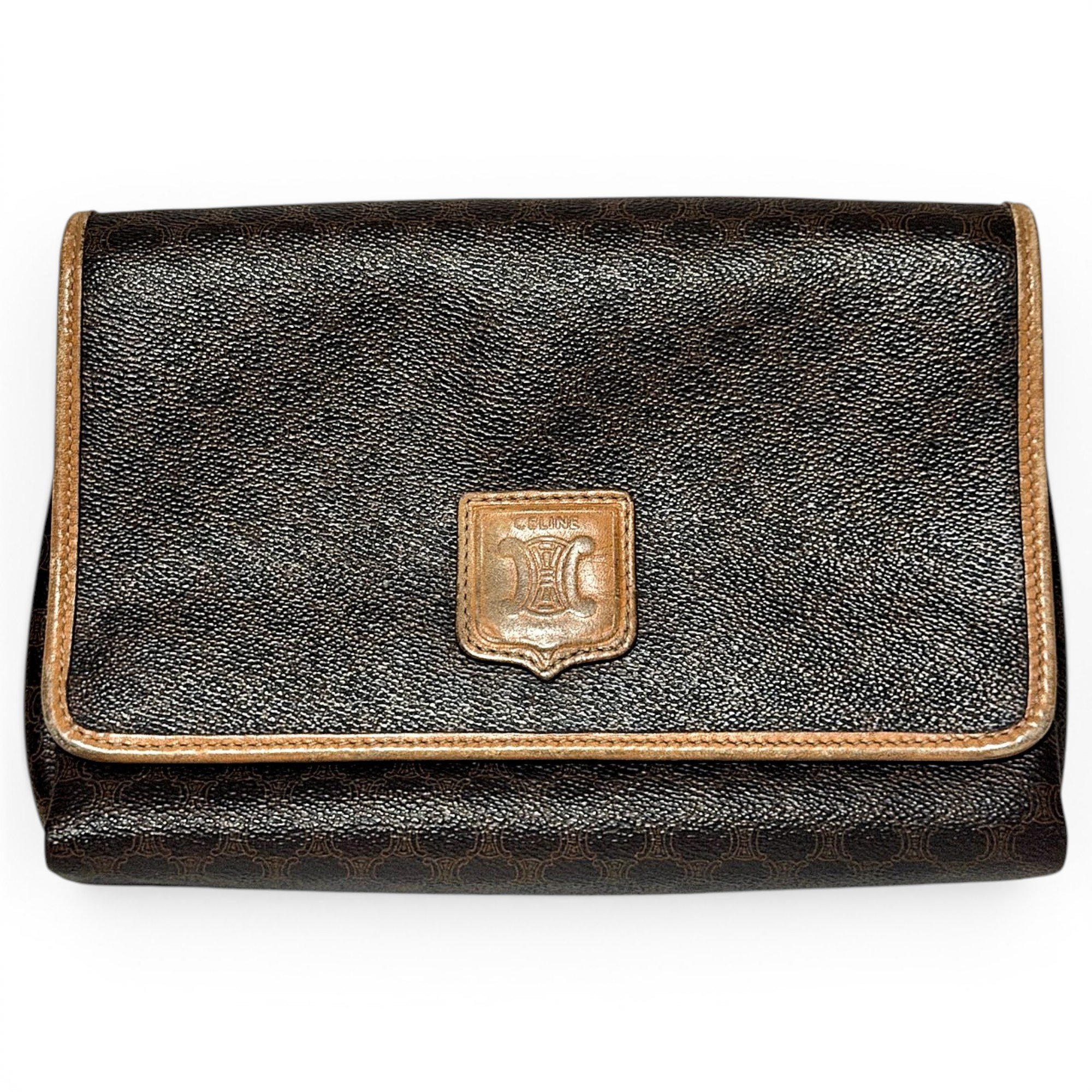 Triomphe Vintage cloth clutch bag