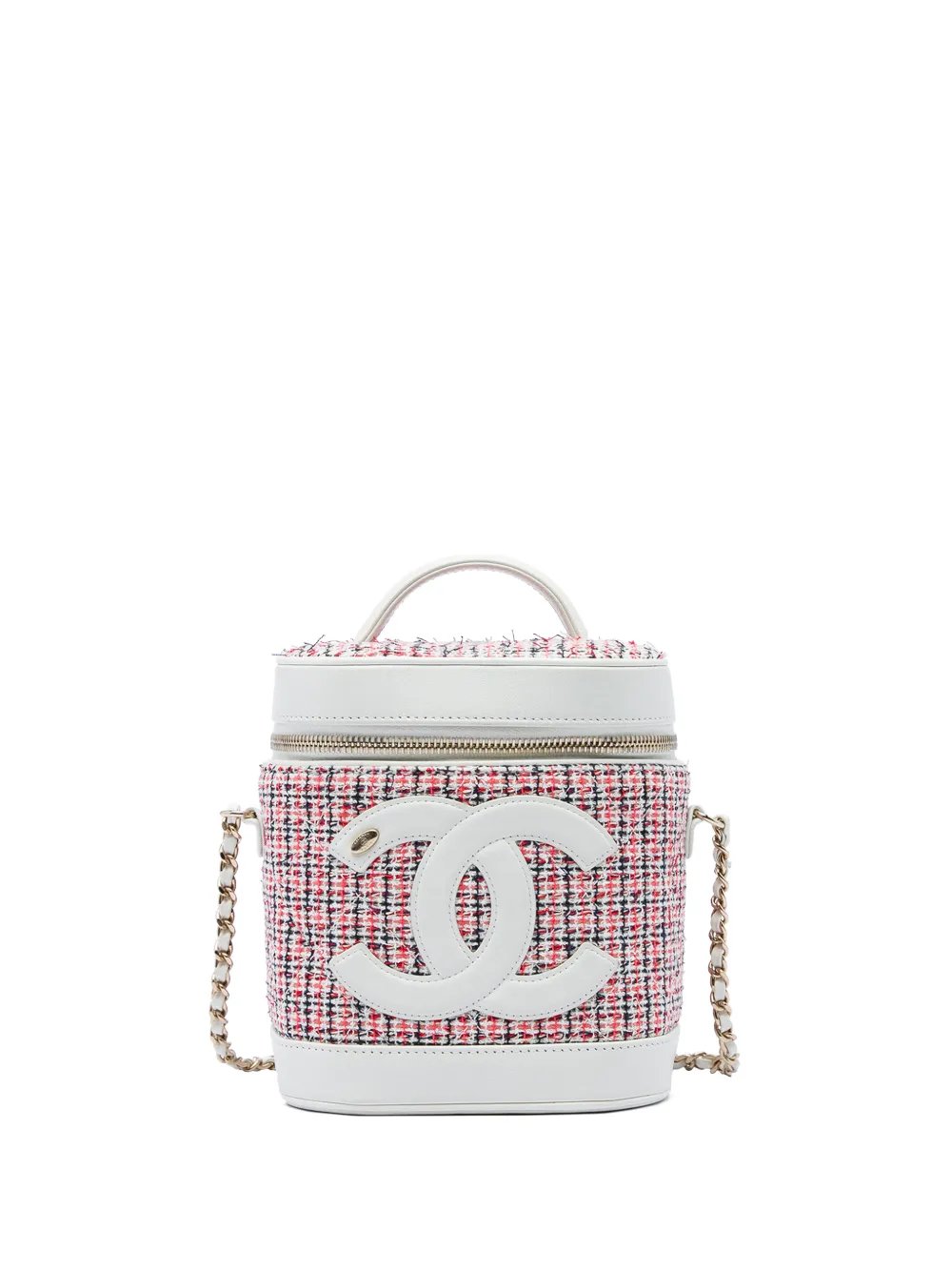 2019 Tweed and Lambskin CC Vanity Case satchel