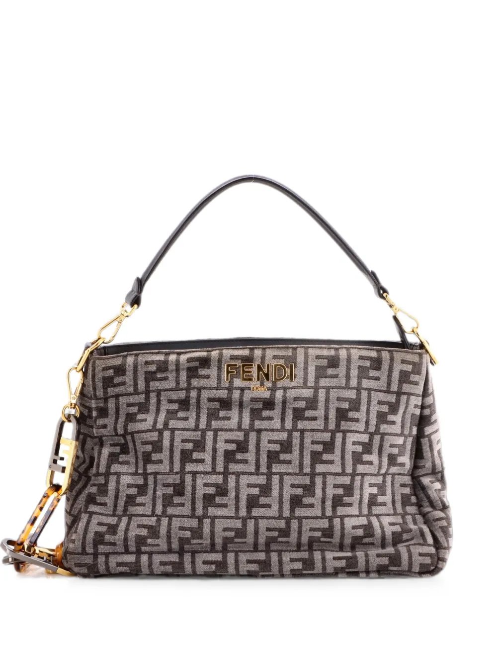 O'Lock Zip Shoulder Bag Zucca Chenille hobo bag