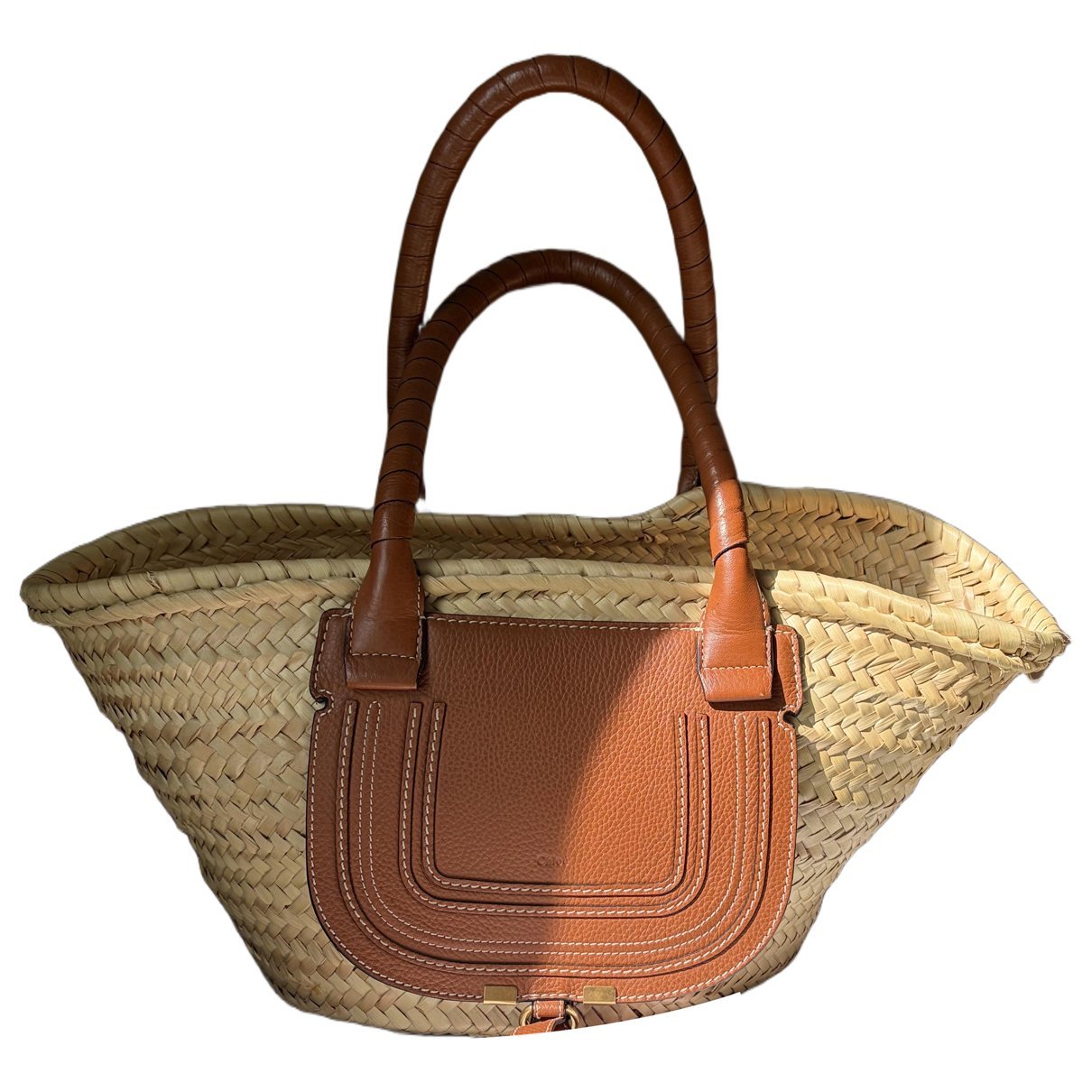 Chloe Woody Basket leather tote