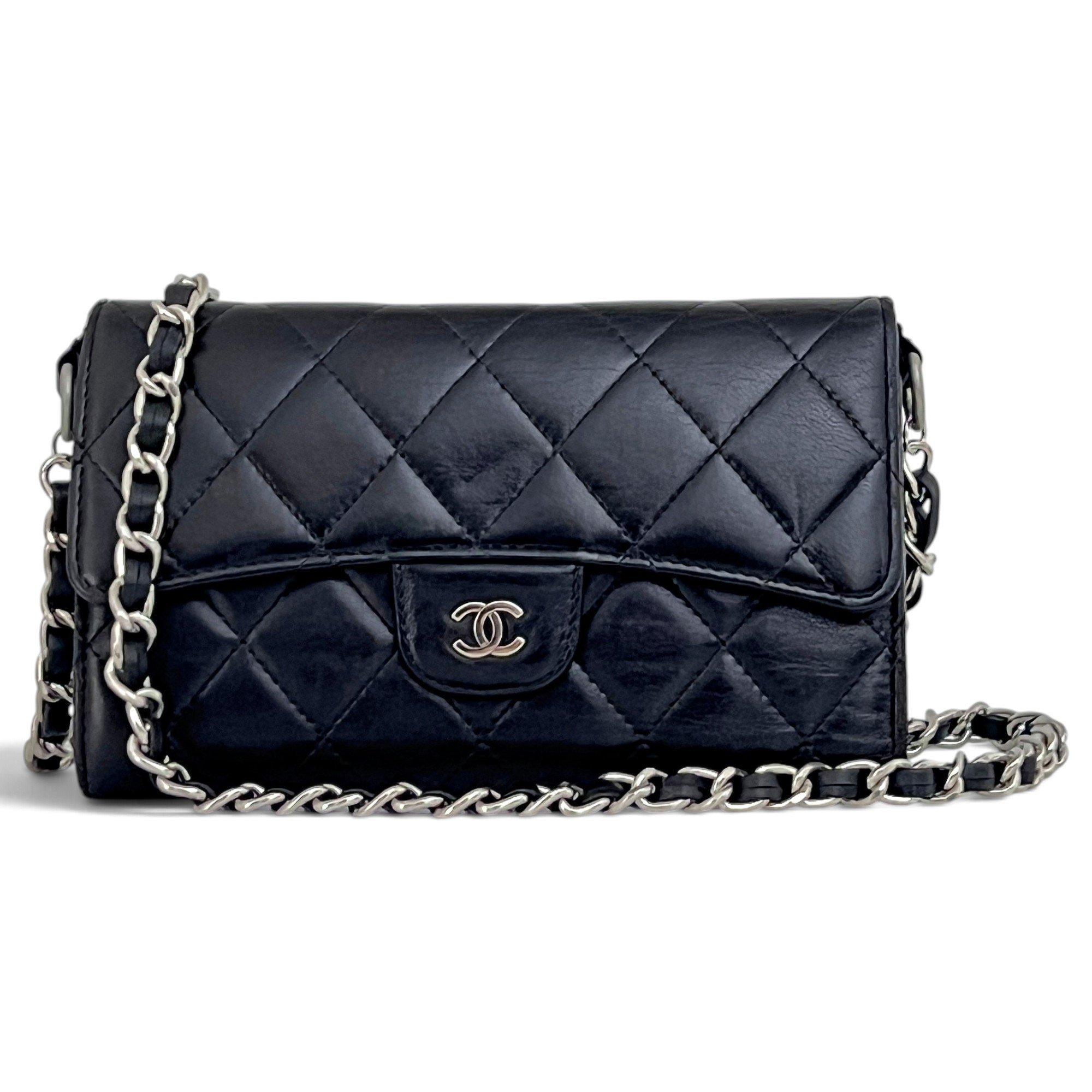 Wallet On Chain leather mini bag