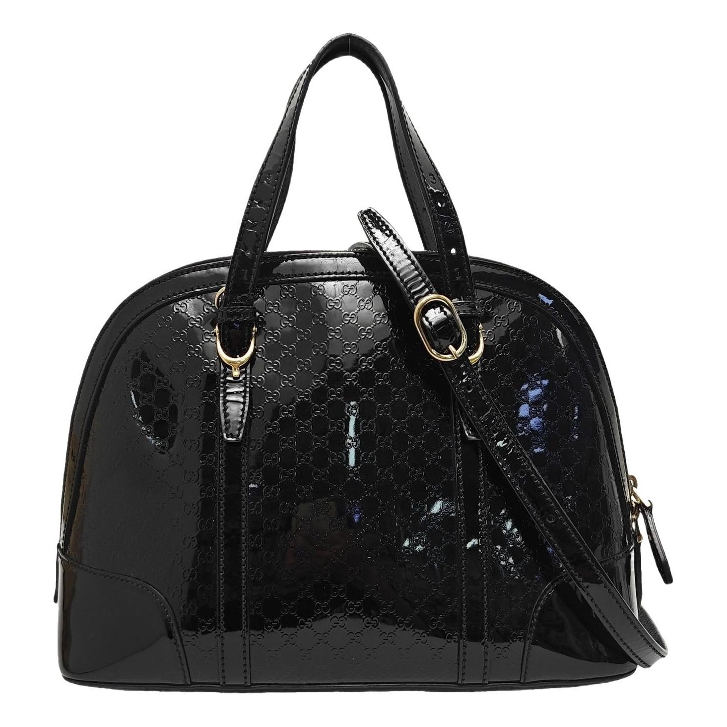 Patent leather handbag