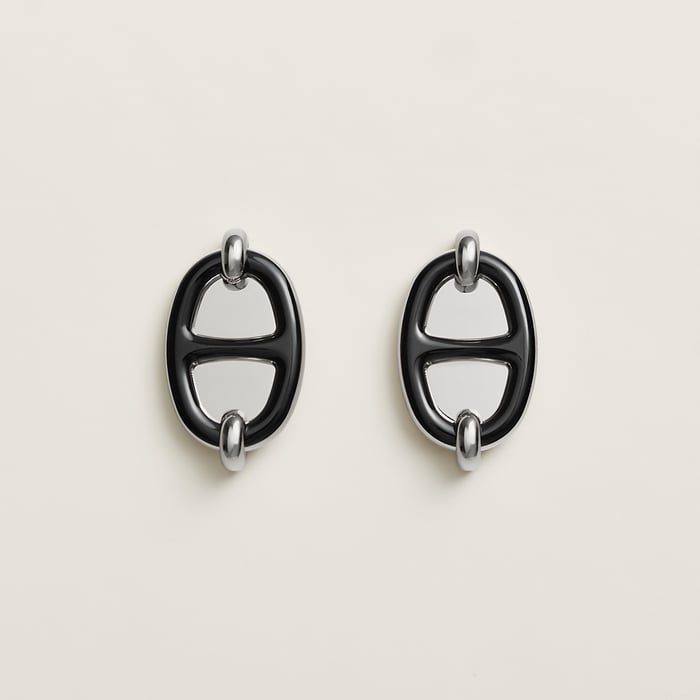 Noir Mini Maillon Earrings