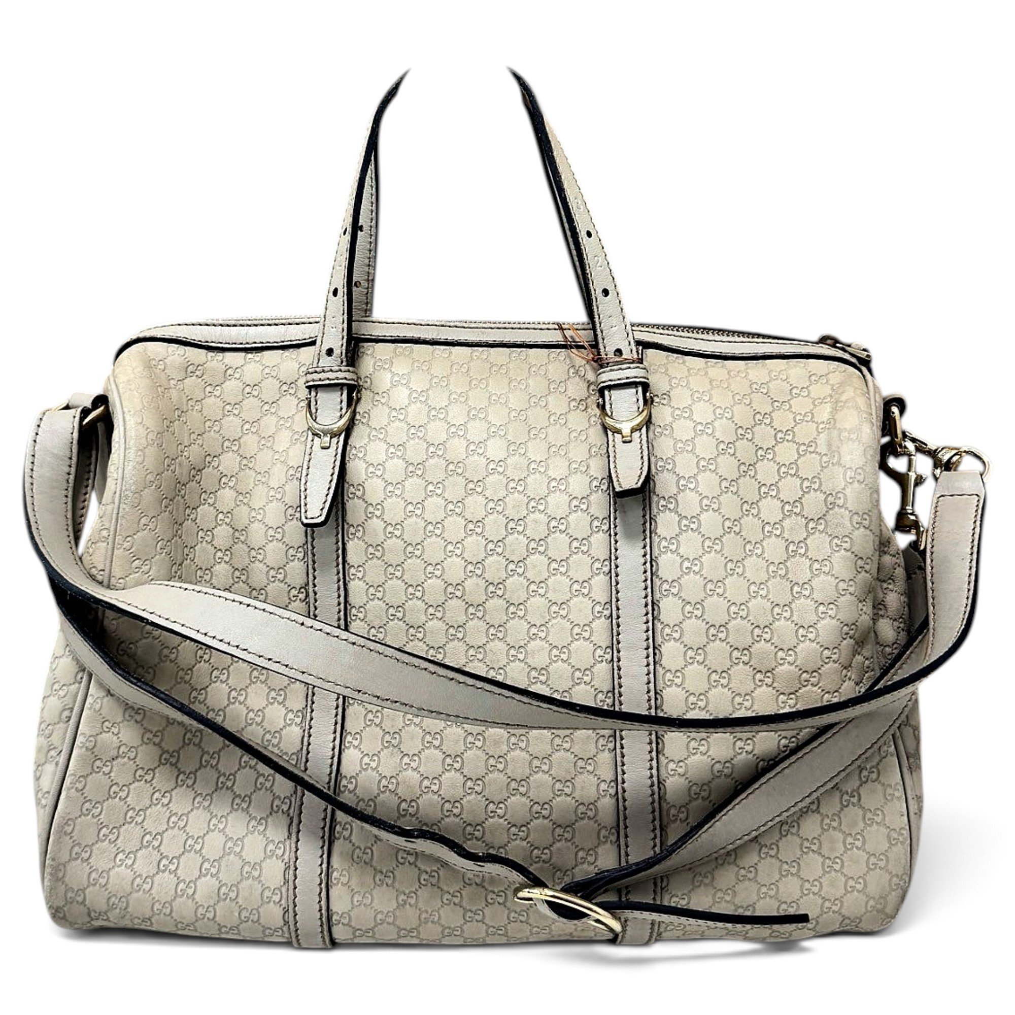 Boston leather bowling bag
