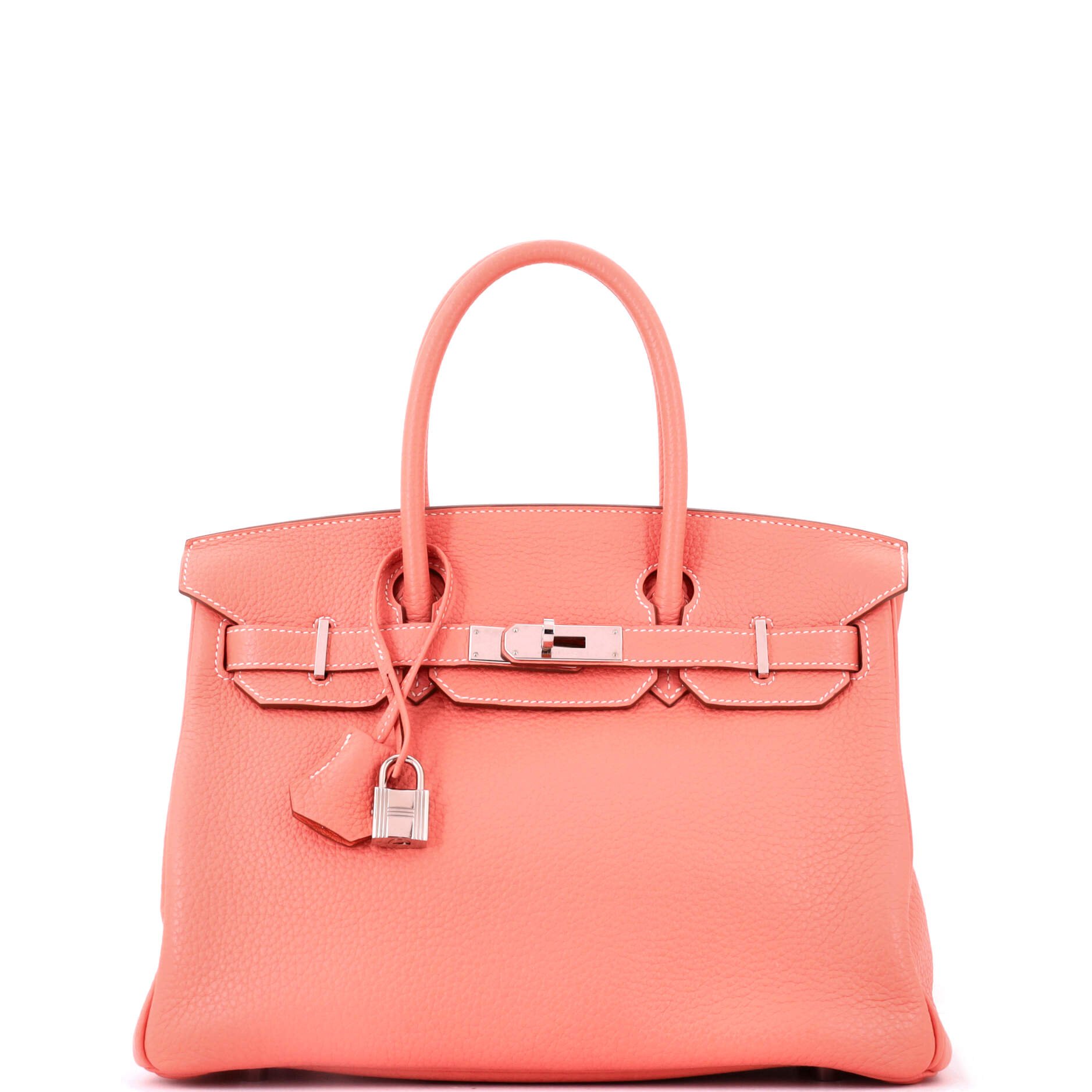 Birkin Handbag Crevette Clemence with Palladium Hardware 30