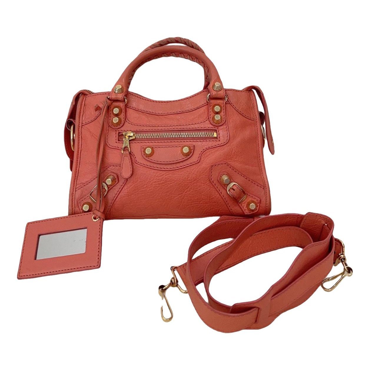 City leather handbag