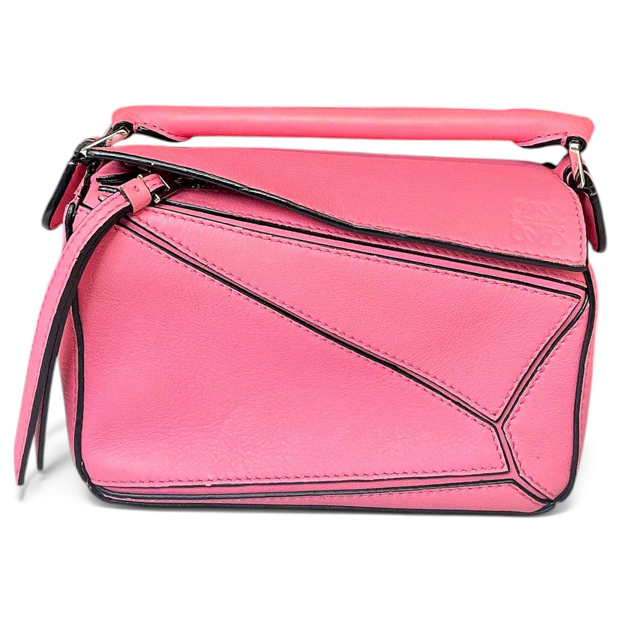 Puzzle leather handbag