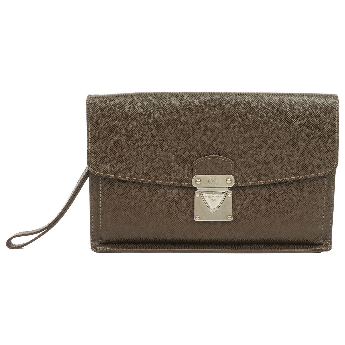 Sellier leather clutch bag