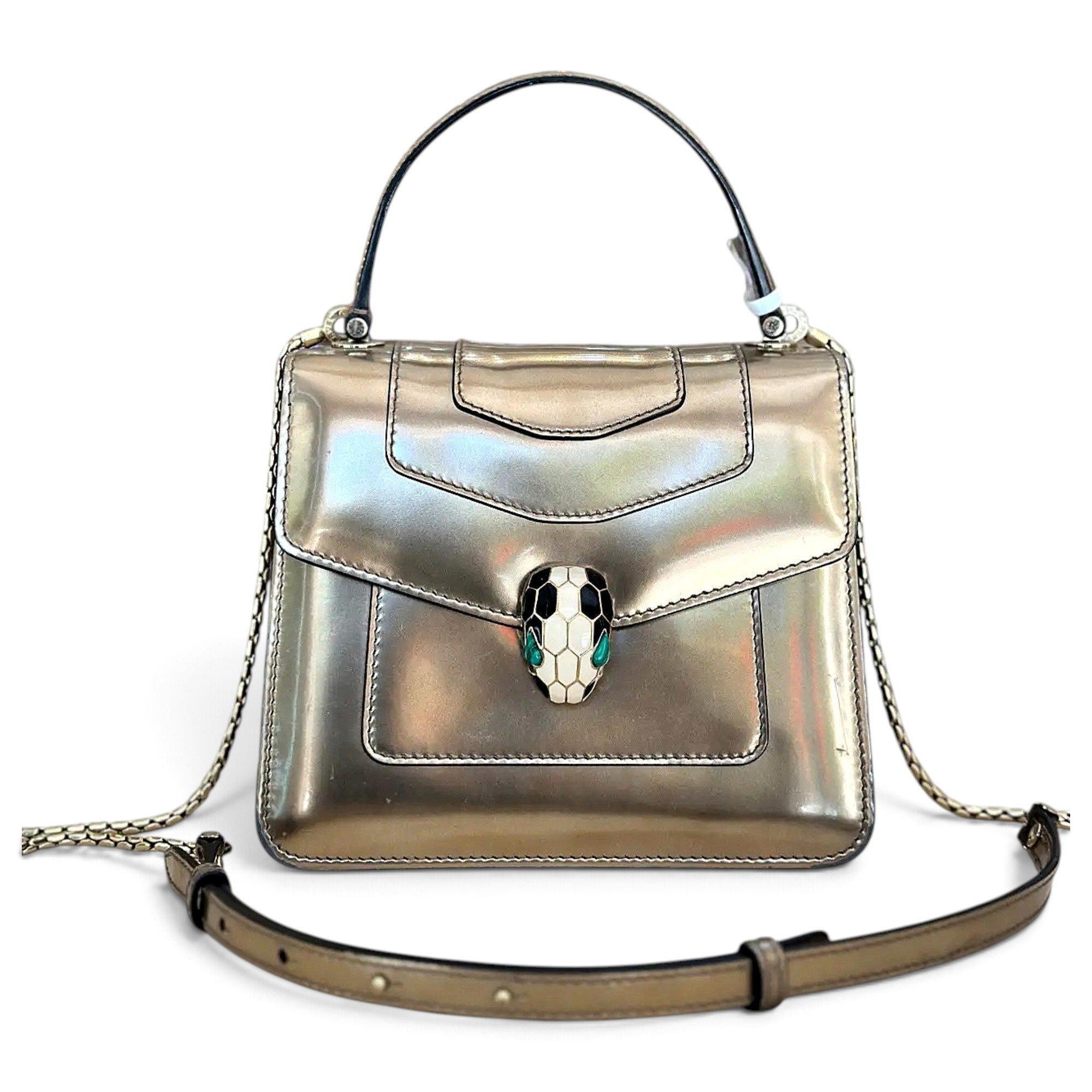 Serpenti leather handbag