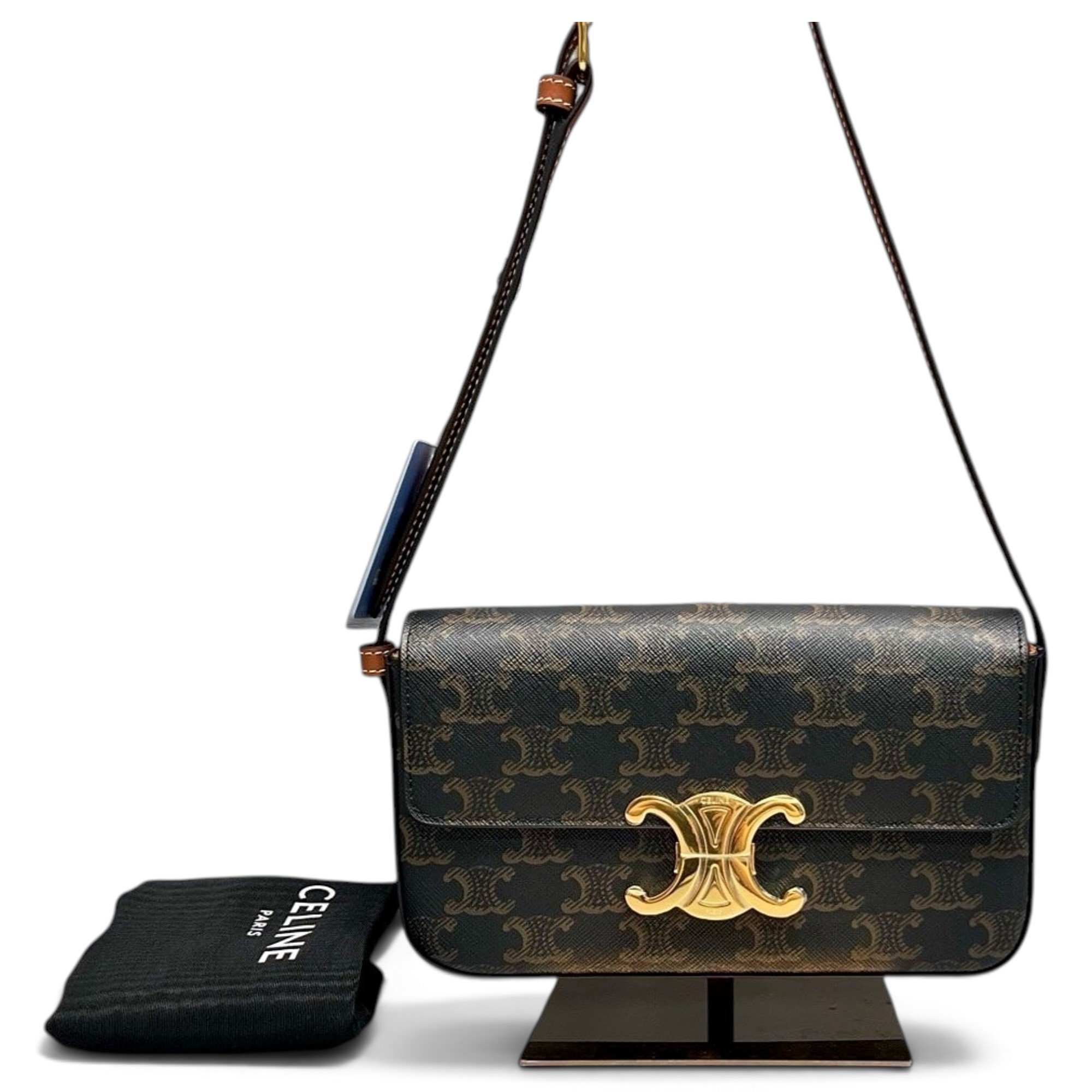 Triomphe leather handbag