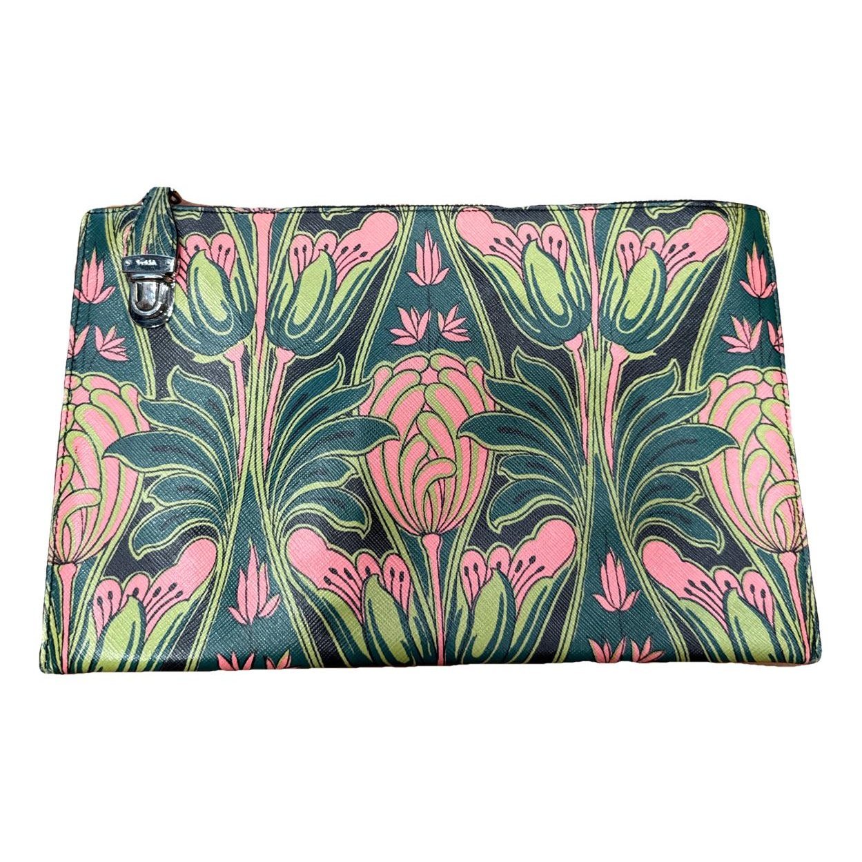 Leather clutch bag