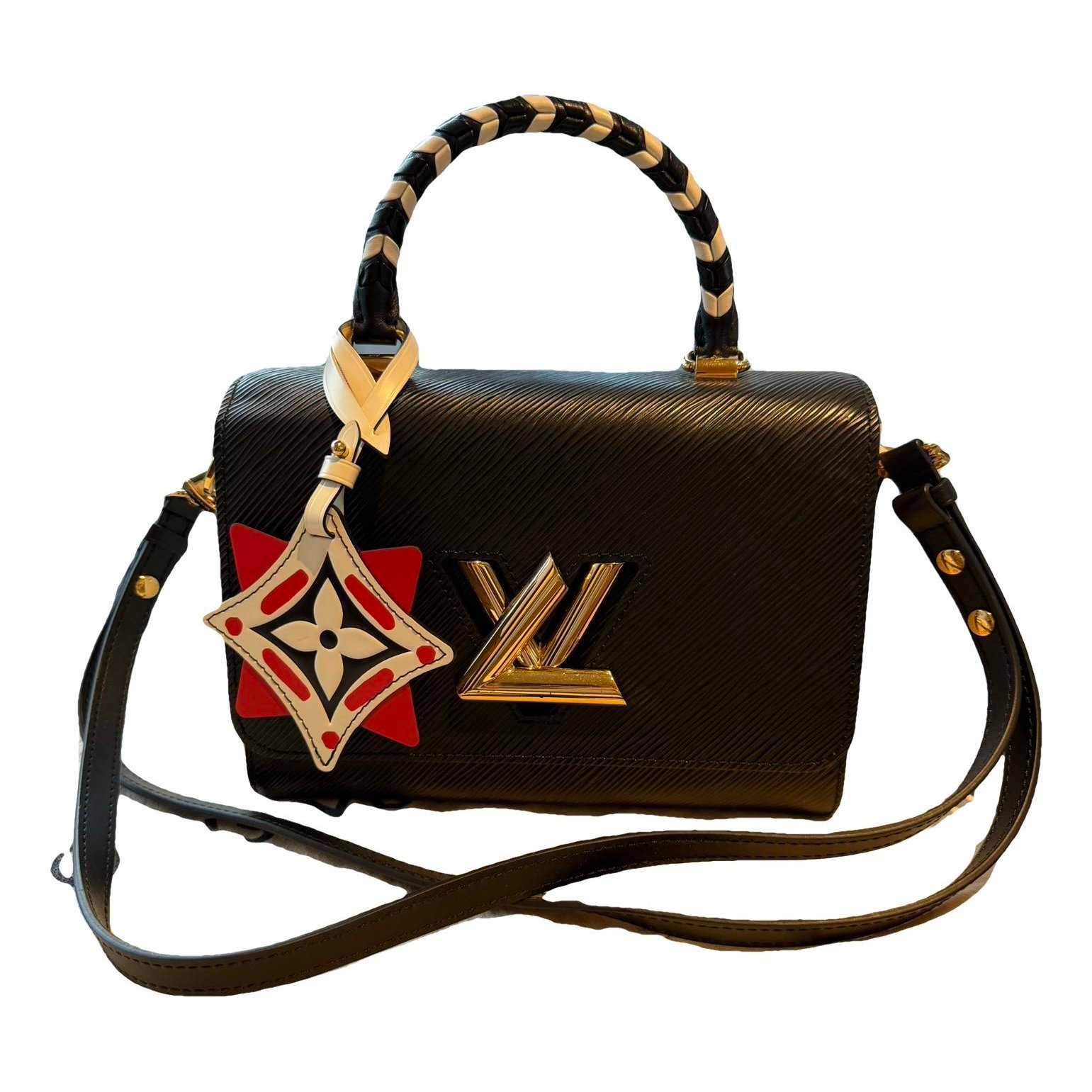 Twist leather crossbody bag