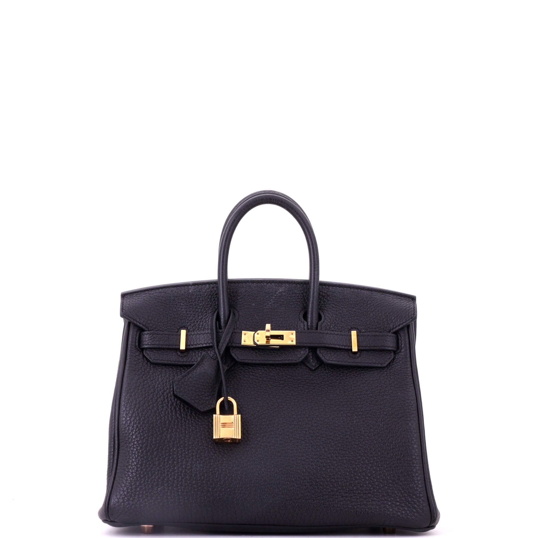 Birkin Handbag Noir Togo with Gold Hardware 25
