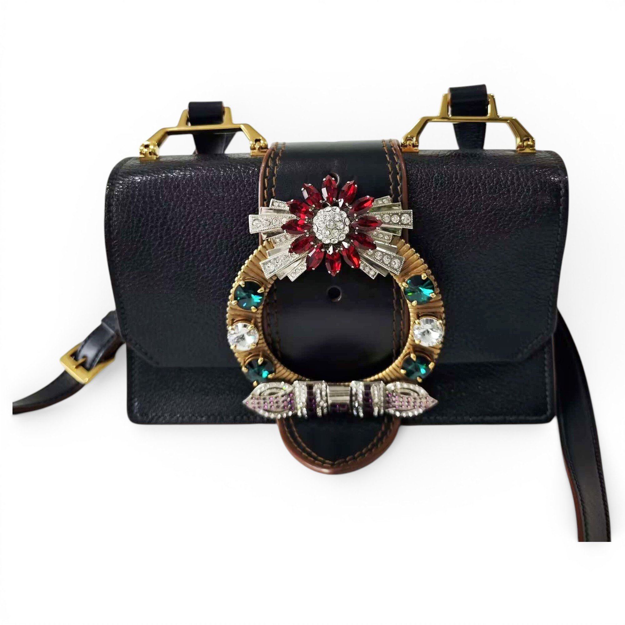 Miu Lady leather handbag