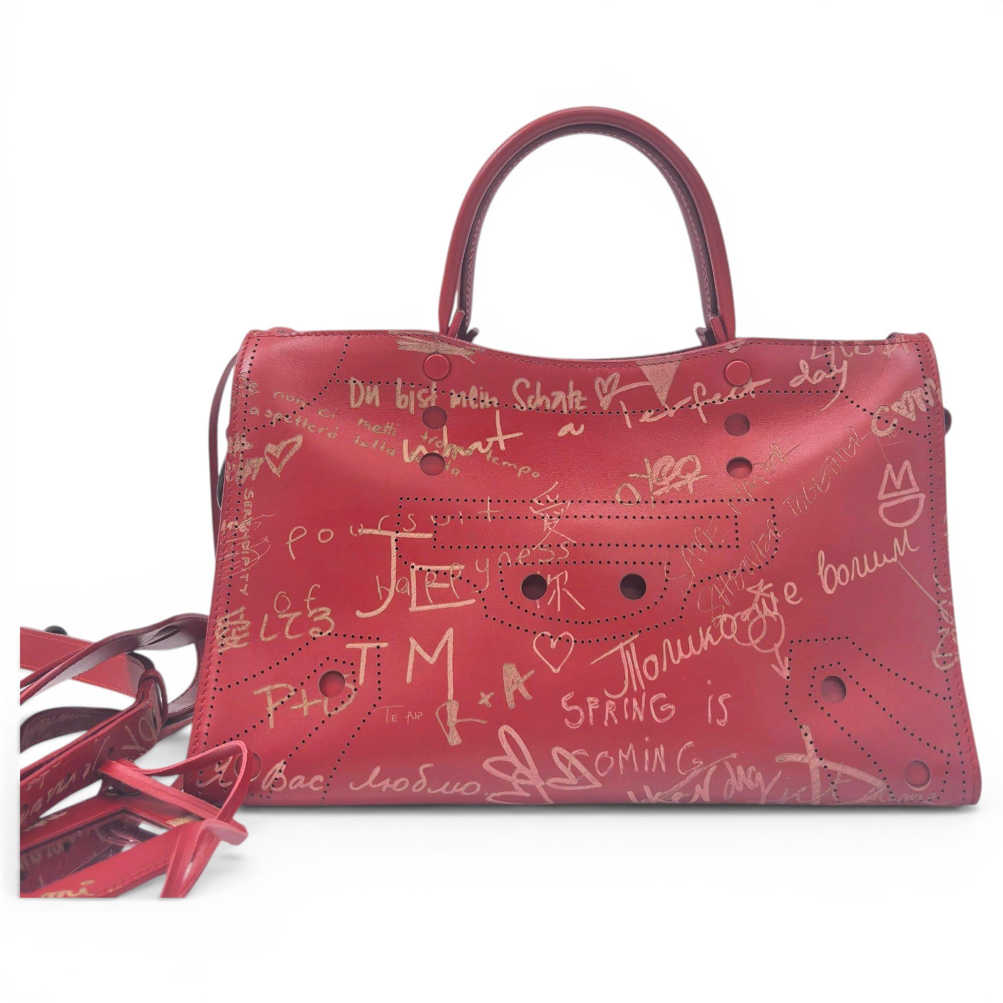 City leather tote